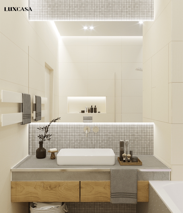 Mẫu gạch Mosaic ốp nhà tắm đẹp, sang trọng 2024 | LUXCASA