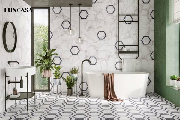 Gạch ốp phòng tắm lục giác