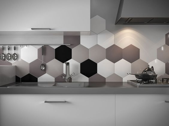Sự kết hợp hoàn hảo của các mẫu gạch lục giác đơn sắc