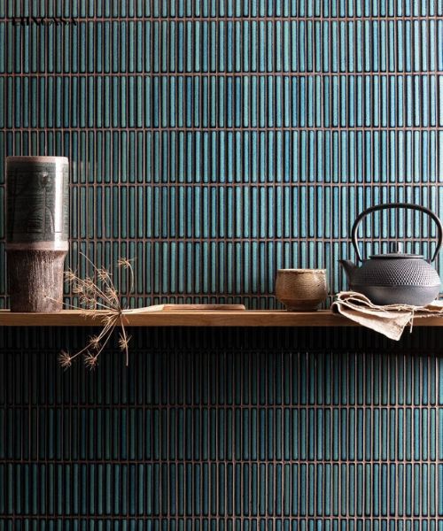 Mẫu gạch thẻ mosaic ốp tường nhà bếp theo kiểu đơn giản