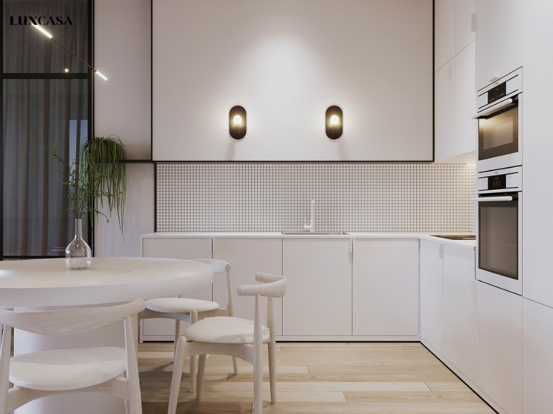 Gạch thẻ trắng ốp tường trang trí bền đẹp 2024 | LUXCASA