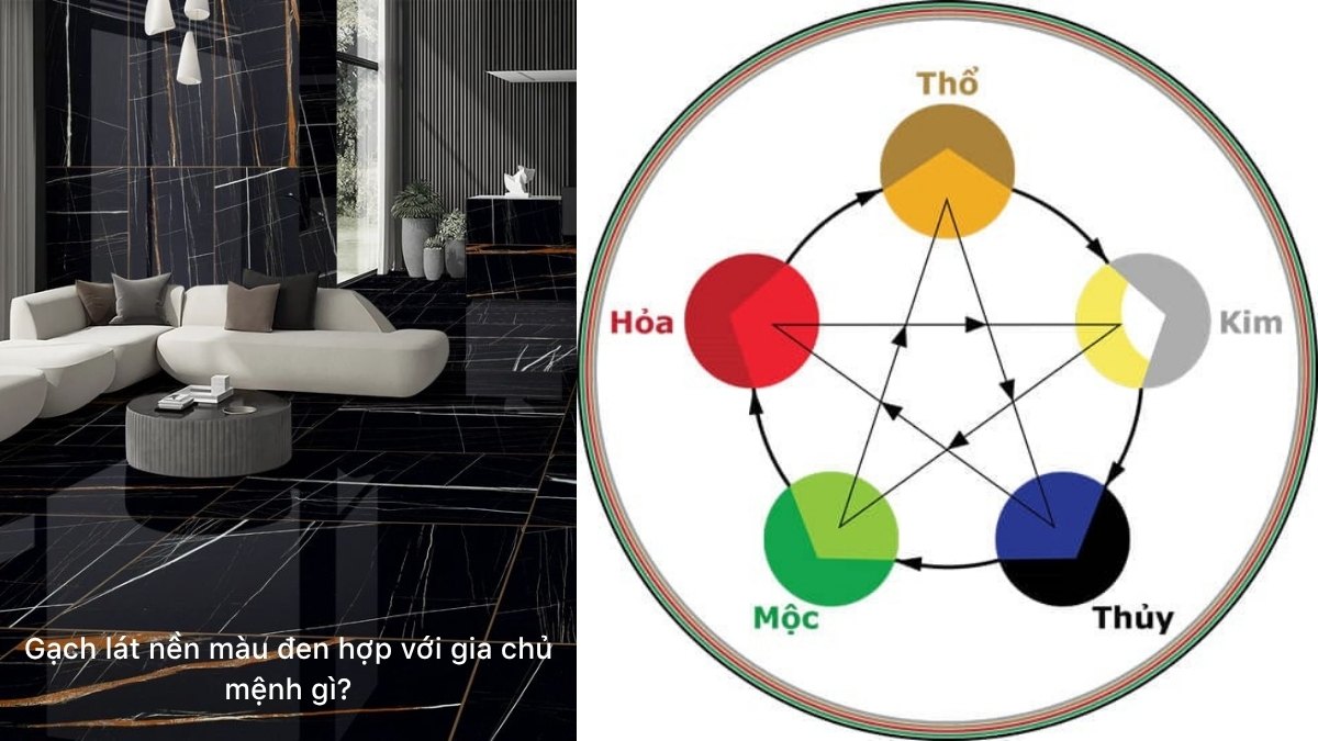 Gạch lát nền màu đen hợp với gia chủ mệnh gì?