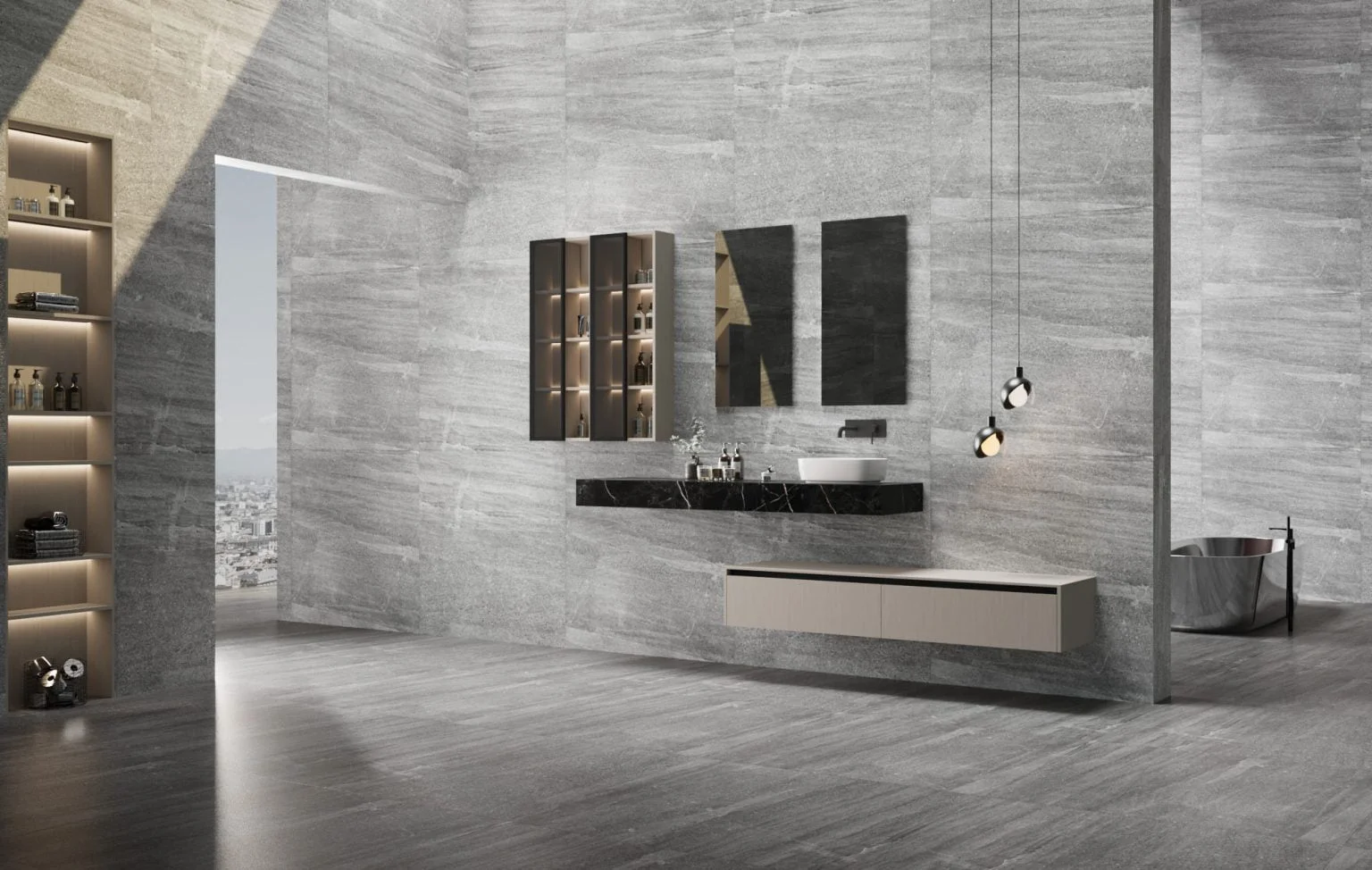 Gạch lát sàn nhà tắm 60x60 men matt