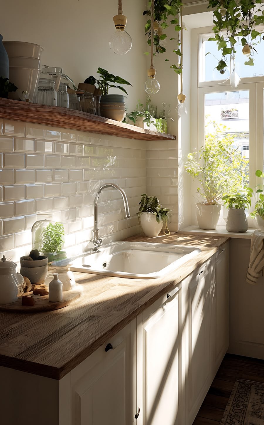 Gạch ốp bếp hình chữ nhật