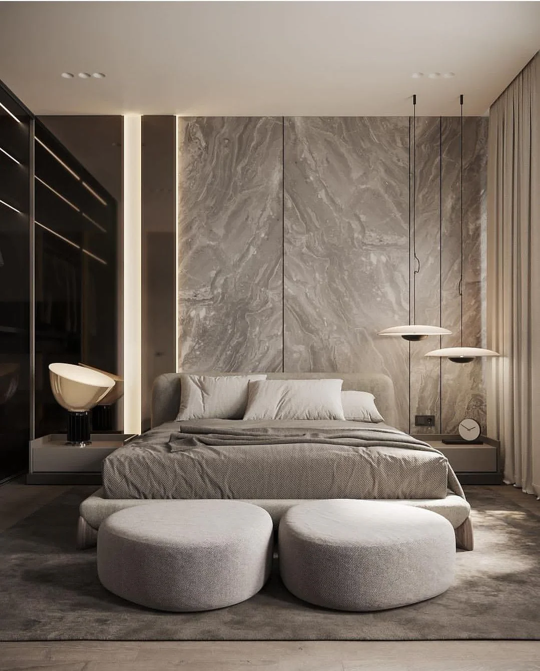 Gạch ốp phòng ngủ cao cấp sang trọng