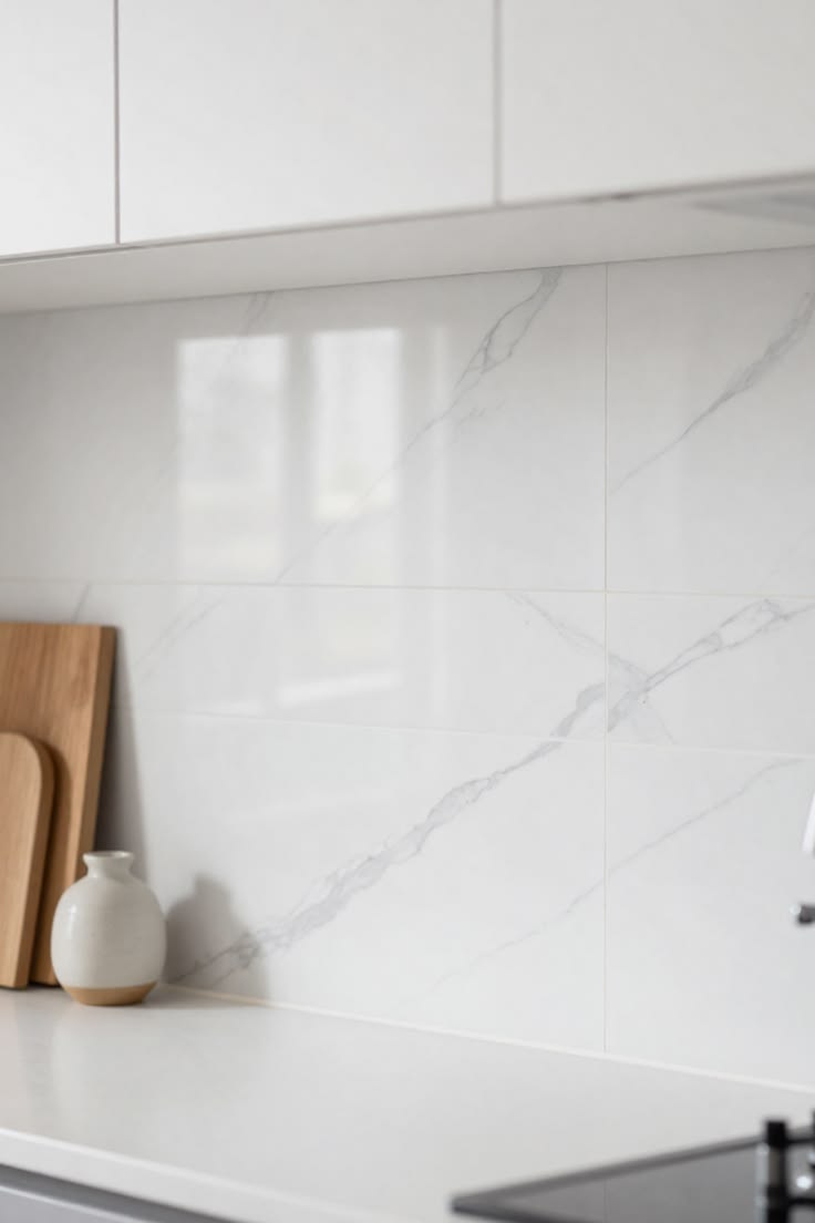 Gạch ốp tường bếp 30x60 màu trắng