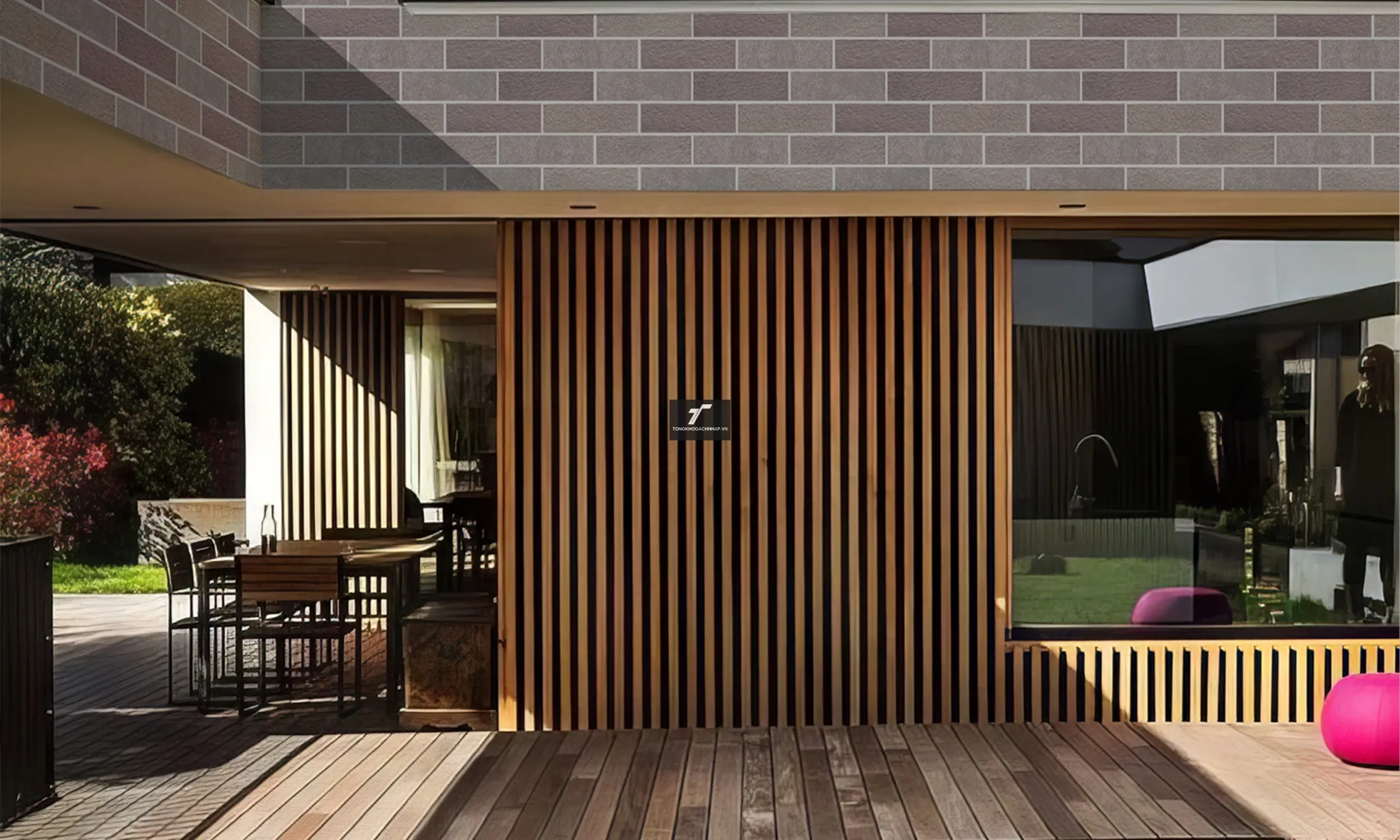 Gạch thẻ trang trí mặt tiền bền đẹp