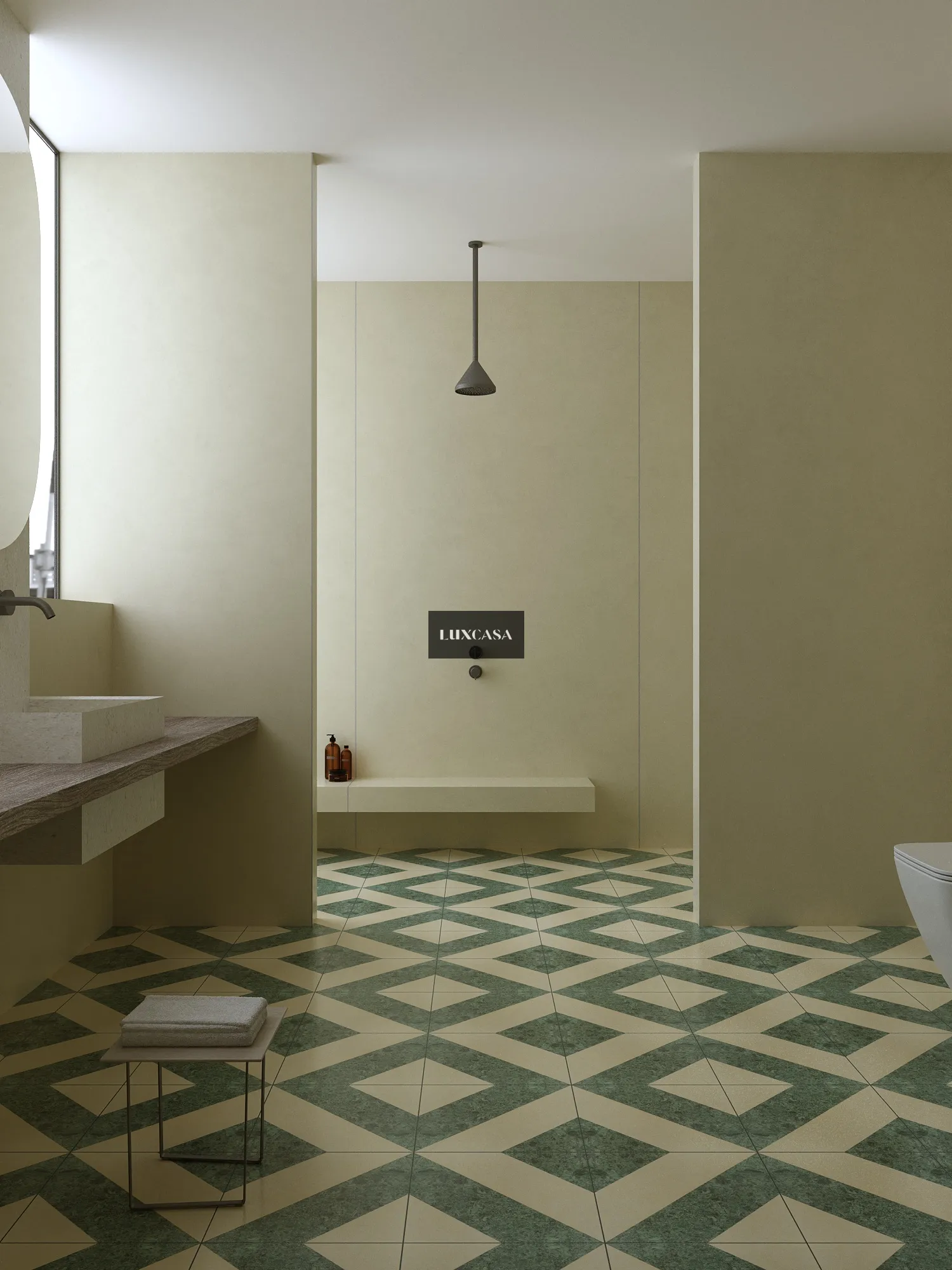 Gạch tráng men kiểu thủ công lát nhà vệ sinh