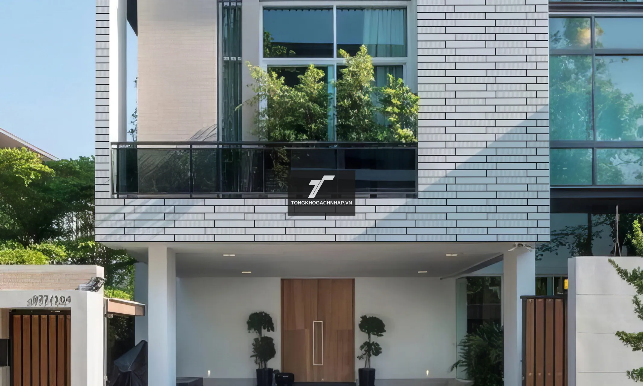 Mẫu gạch thẻ viêt nhật ốp mặt tiền VT