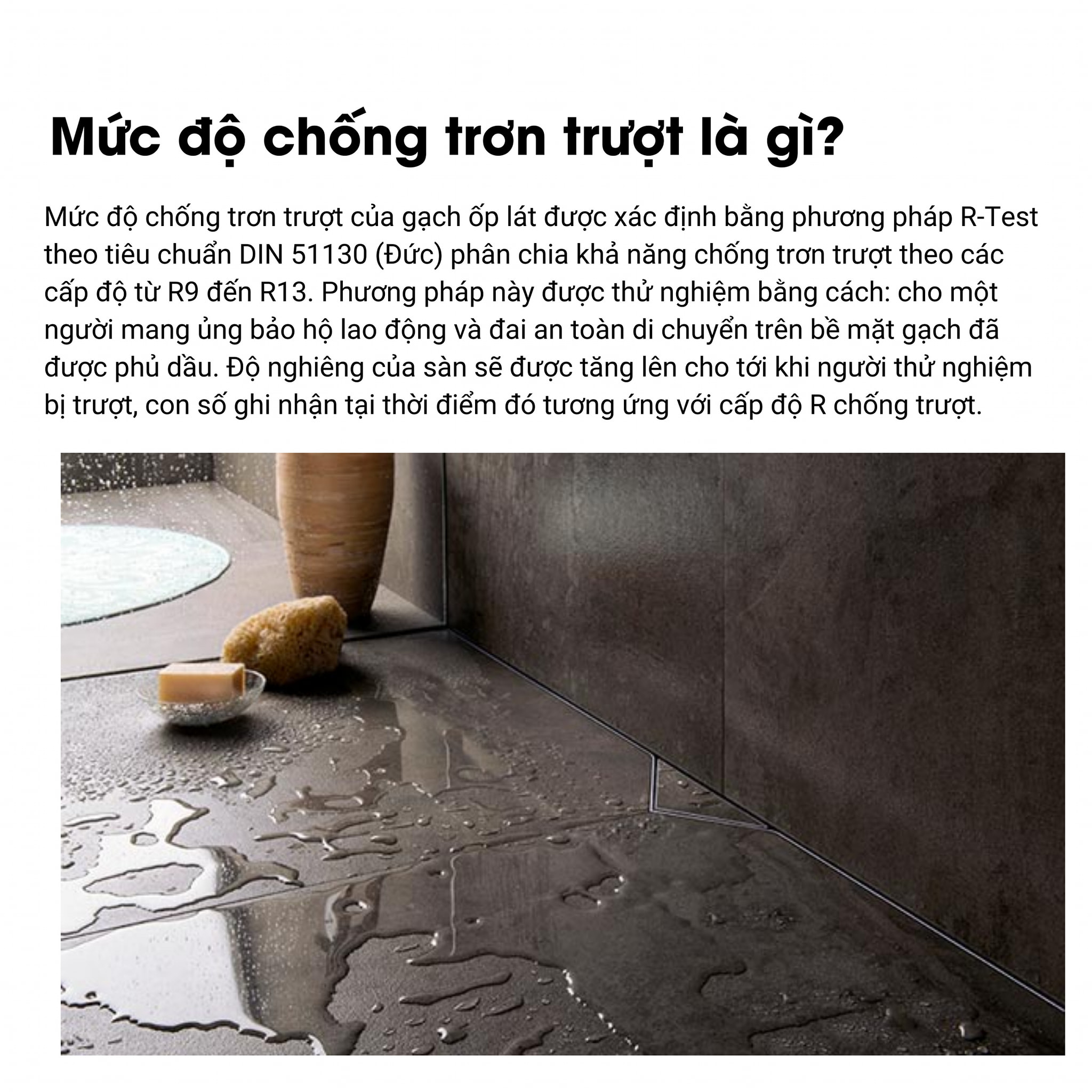 Mức độ chống trơn trượt là gì?