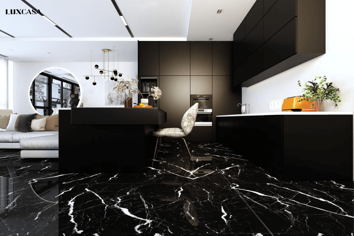 gạch giả đá marble đen