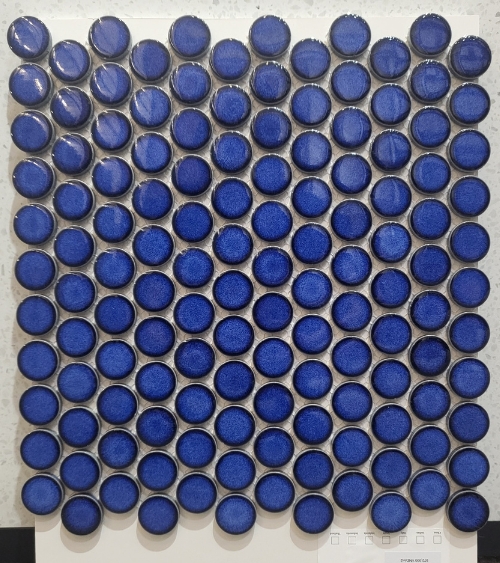 Gạch mosaic bi tròn CB128 (xanh dương)