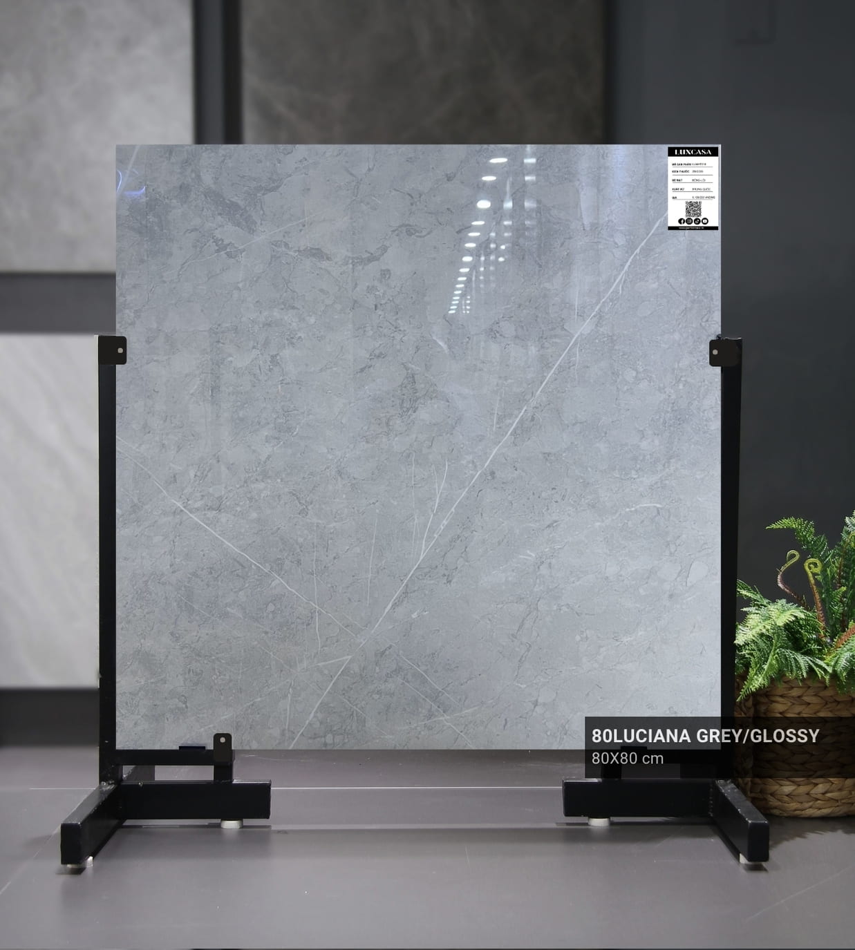 GẠCH GIẢ ĐÁ 80×80 80LUCIANA GREY