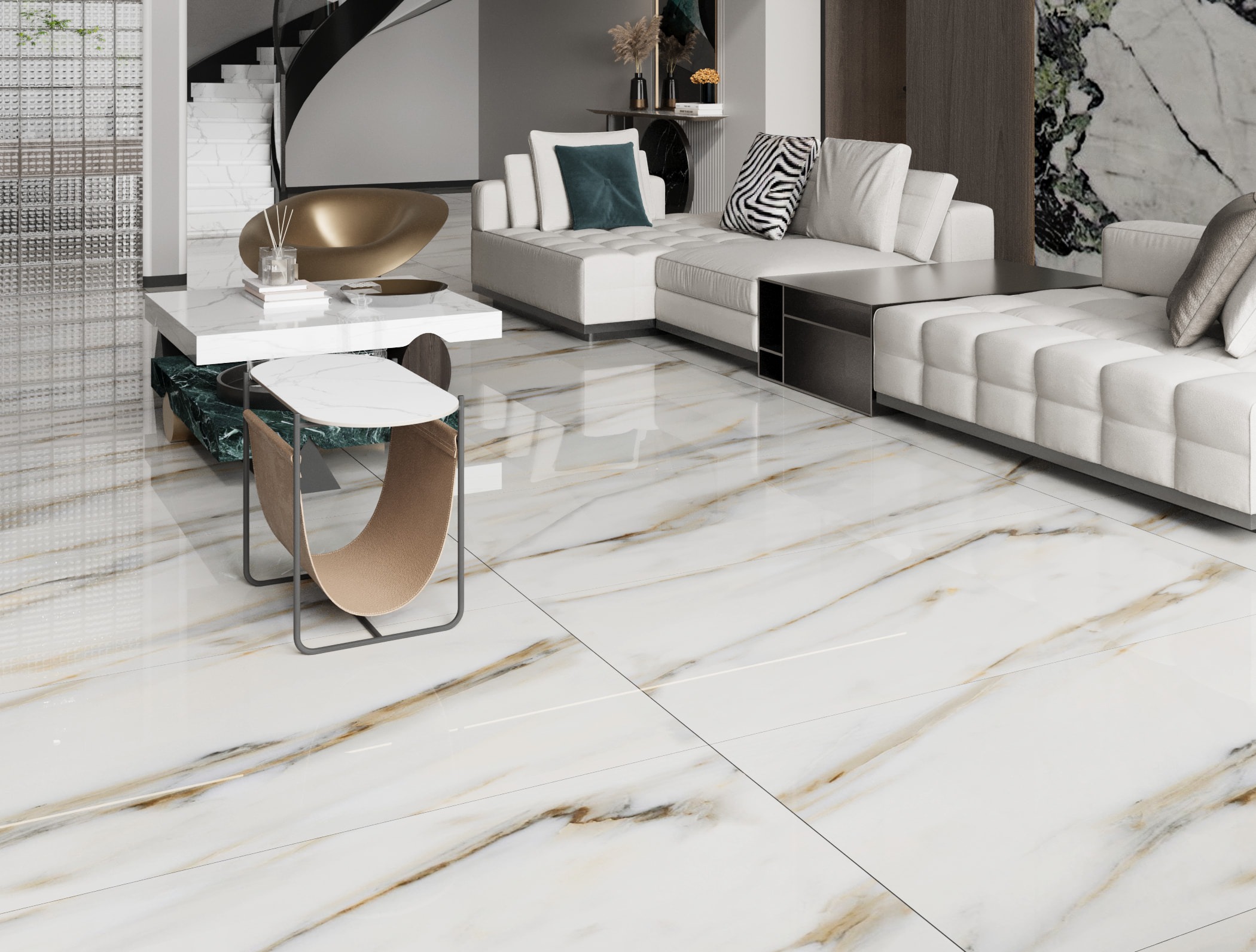 Gạch bóng lát nền nhà đẹp 80x160 LUE-816006