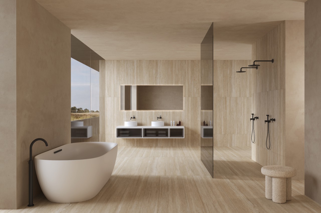 Gạch giả đá màu kem đậm 600×1200 612LUTV2