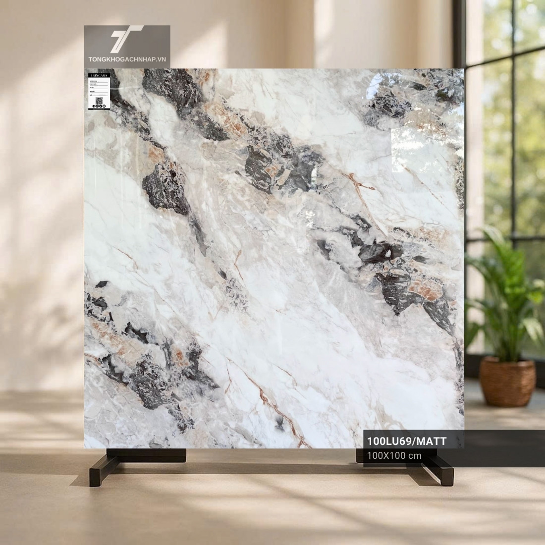 Gạch giả đá siêu bóng 1000×1000 100LU69