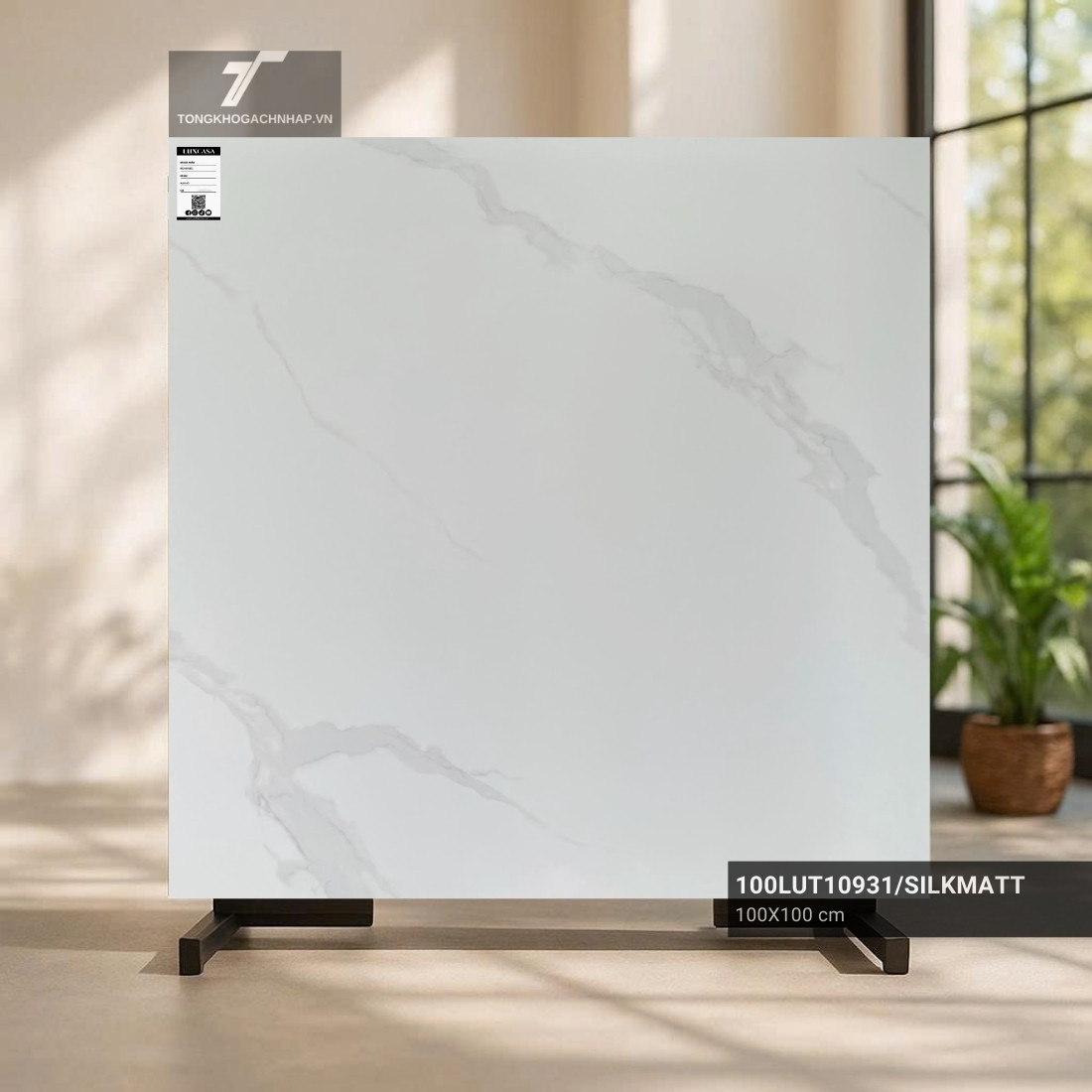 Gạch lát nền 1000×1000 màu trắng 100LUT10931