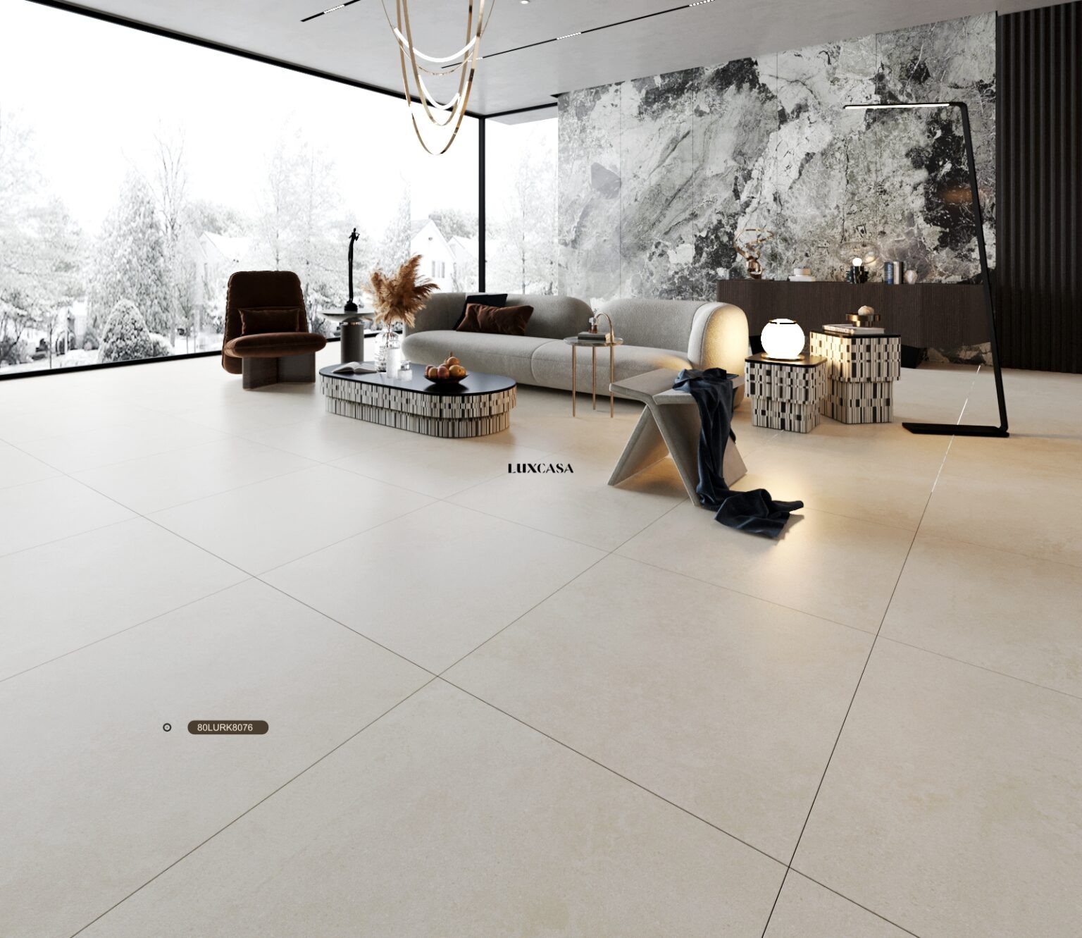 Gạch lát nền 800×800 bề mặt mờ cao cấp 80LURK8076