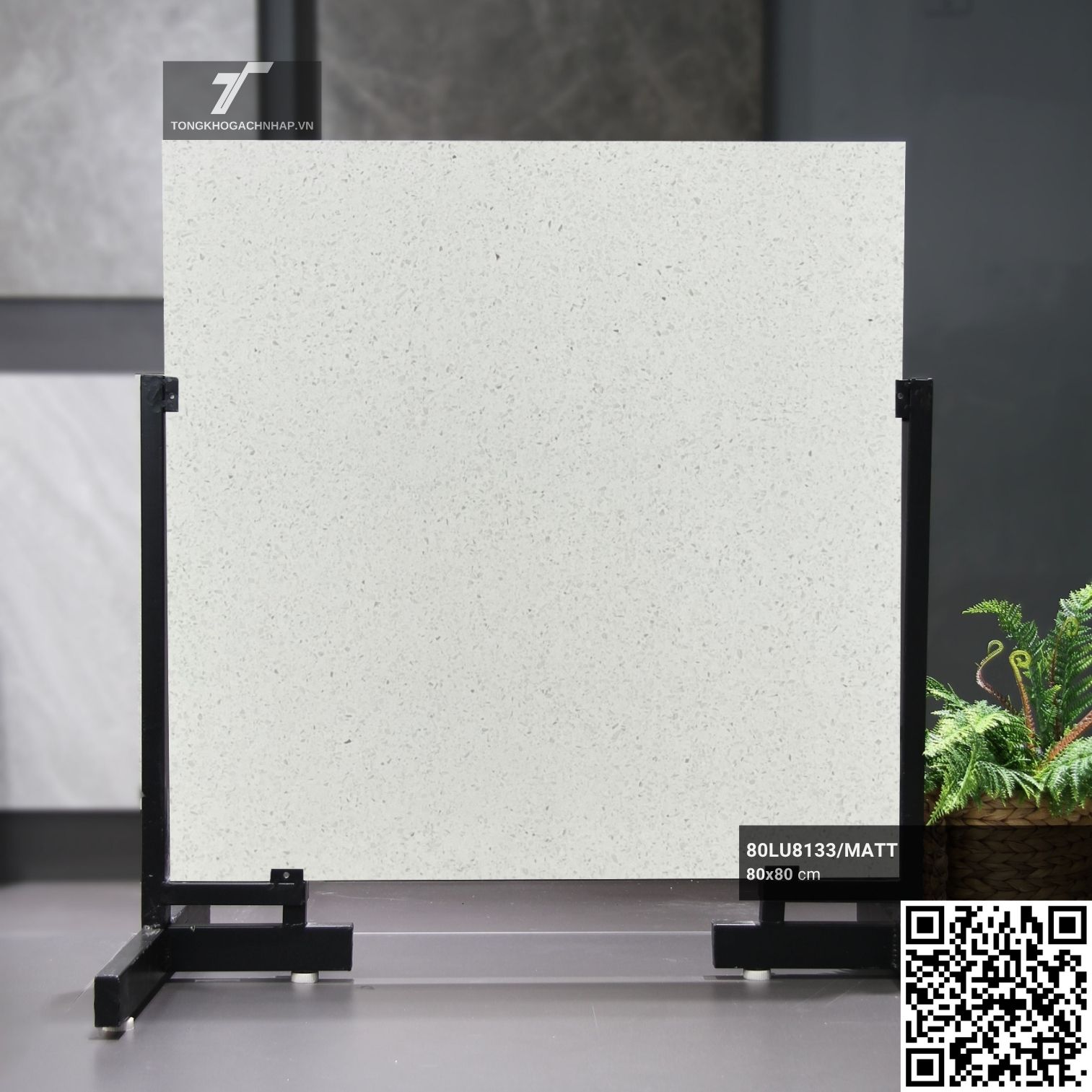 Gạch terrazzo 80x80 hạt nhuyễn 80LU8133