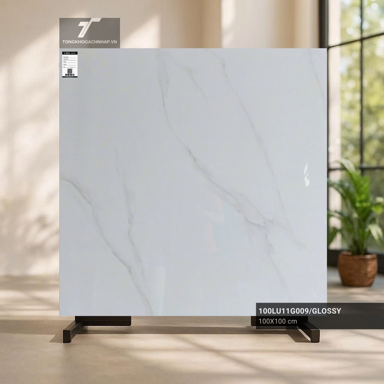 Gạch trắng vân mây bóng 100LU11G009