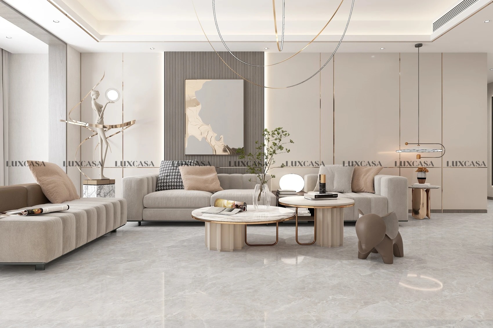 Gạch xám đá bóng kính 600x1200 6120LUB12077