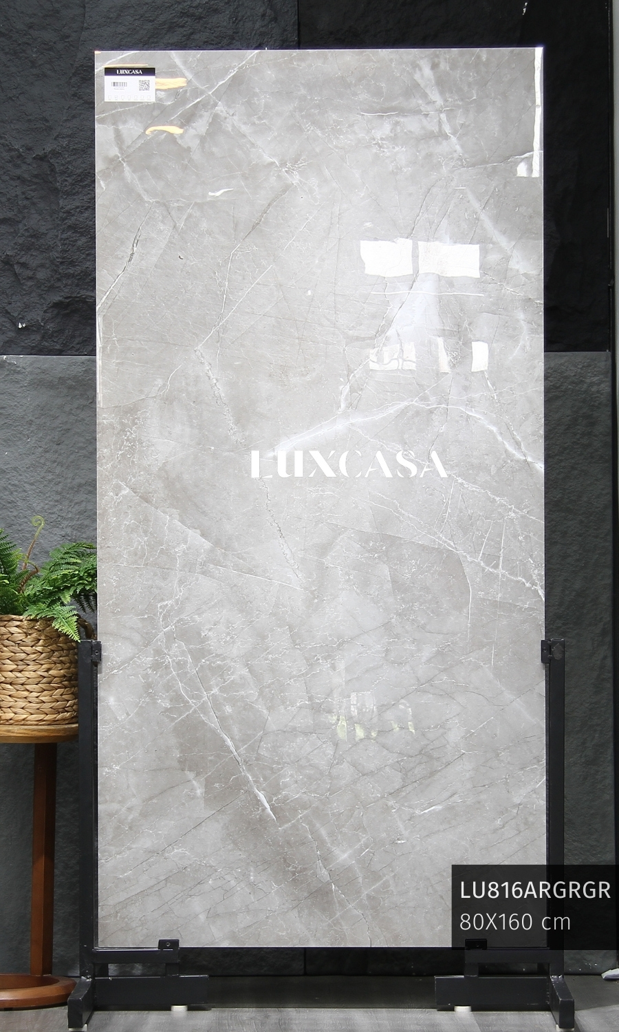 Gạch giả đá xám bóng 80x160 LU816ARGRGR