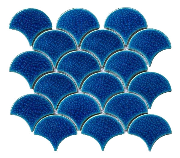 Gạch mosaic vảy cá MHF66 (Xanh nước biển đậm)