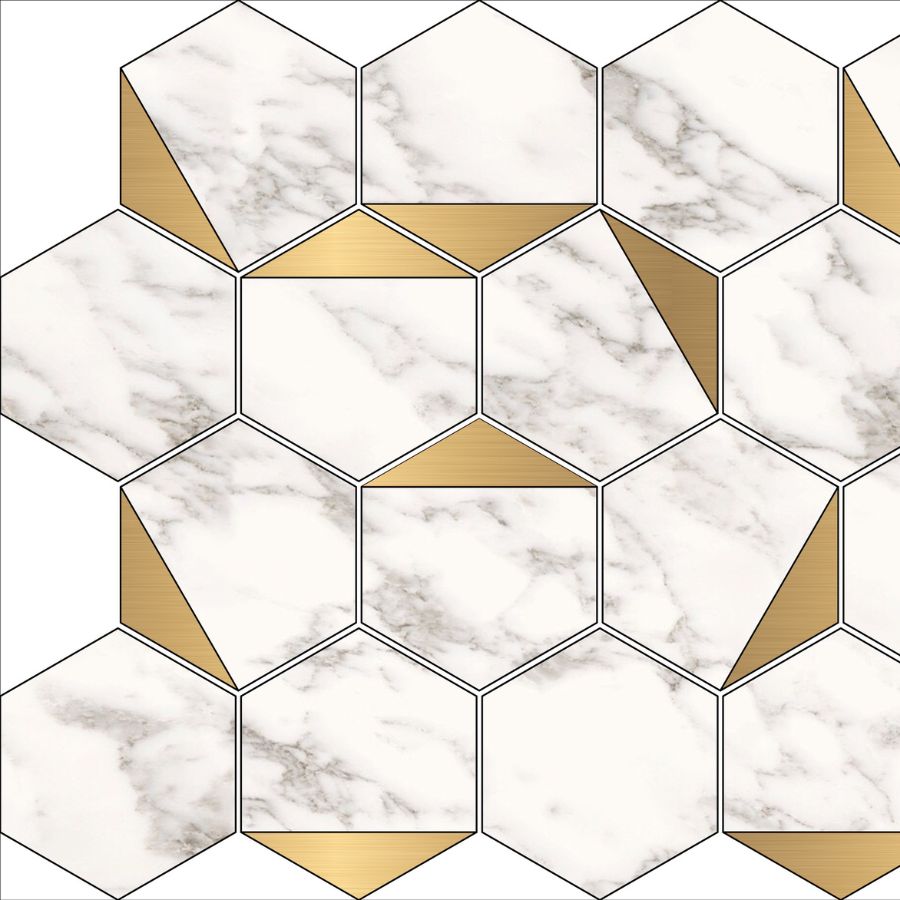 Gạch mosaic lục giác LUHXGOLD