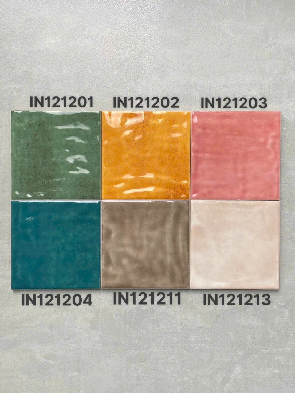 Gạch thẻ vuông bóng lượn 120x120 IN121213 (màu kem)