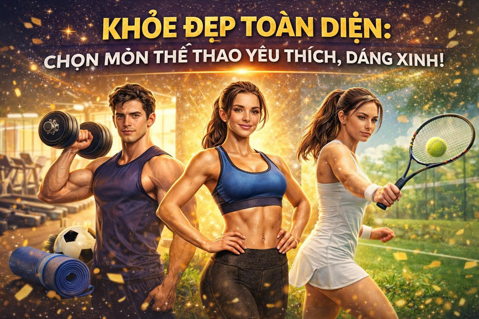 Khỏe đẹp toàn diện: Chọn môn thể thao yêu thích, dáng xinh!