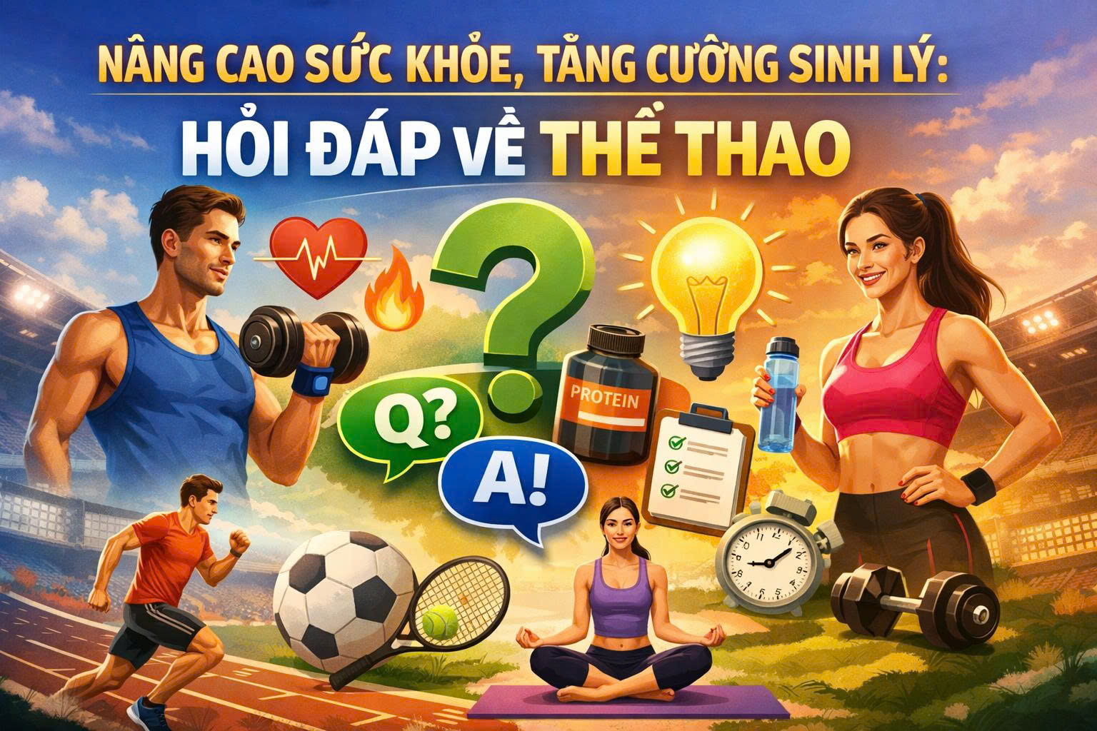 Nâng cao sức khỏe, tăng cường sinh lý - Hỏi đáp về thể thao
