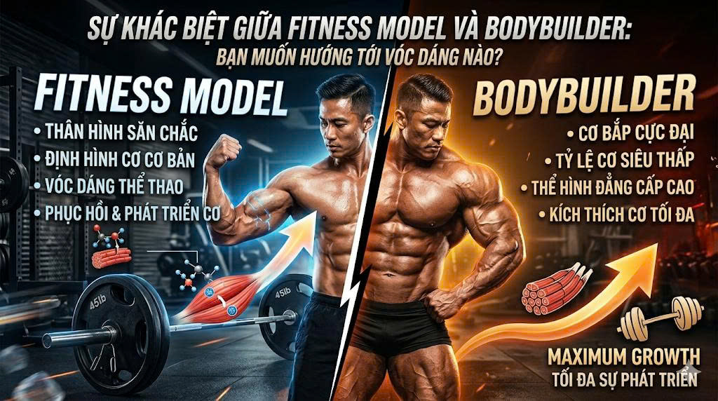 Sự khác biệt giữa Fitness Model và Bodybuilder: Bạn muốn hướng tới vóc dáng nào?