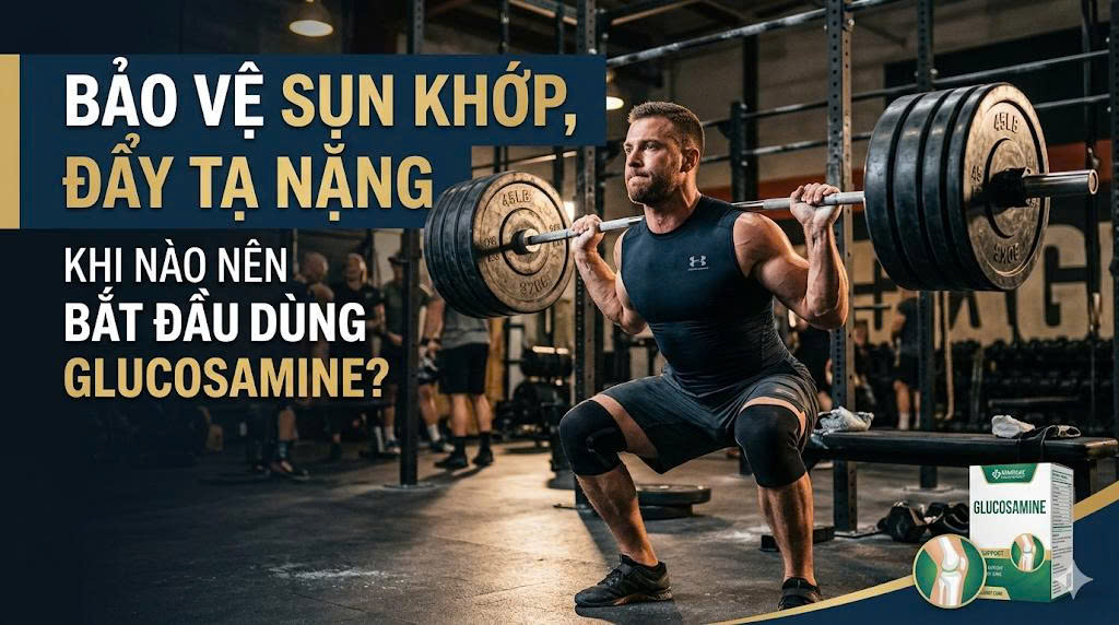 Bảo vệ sụn khớp khi đẩy tạ nặng: Khi nào nên bắt đầu dùng Glucosamine?