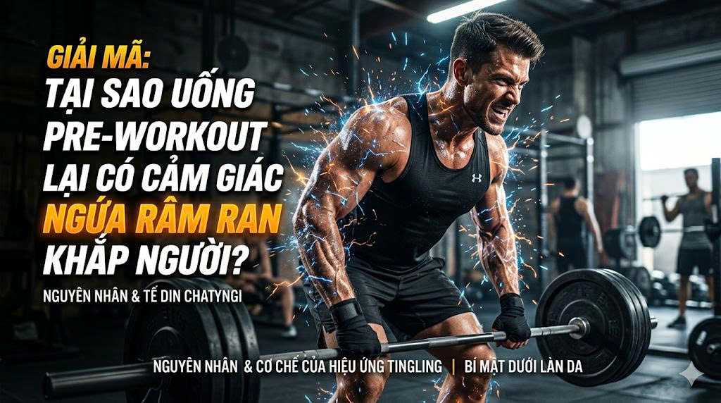 Giải mã tại sao uống Pre-workout lại có cảm giác ngứa râm ran khắp người?