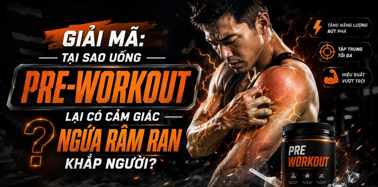 Giải mã: Tại sao uống Pre-workout lại có cảm giác ngứa râm ran khắp người?