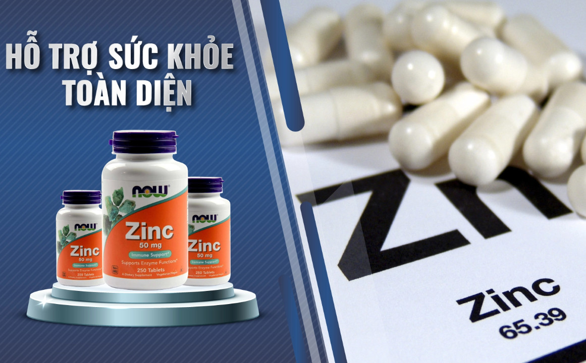 NOW ZINC - VIÊN UỐNG BỔ SUNG KẼM (250 VIÊN)