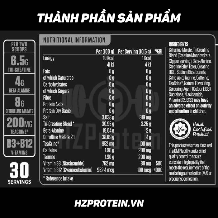 ABE PREWORKOUT - TĂNG SỨC MẠNH (30 LẦN DÙNG)