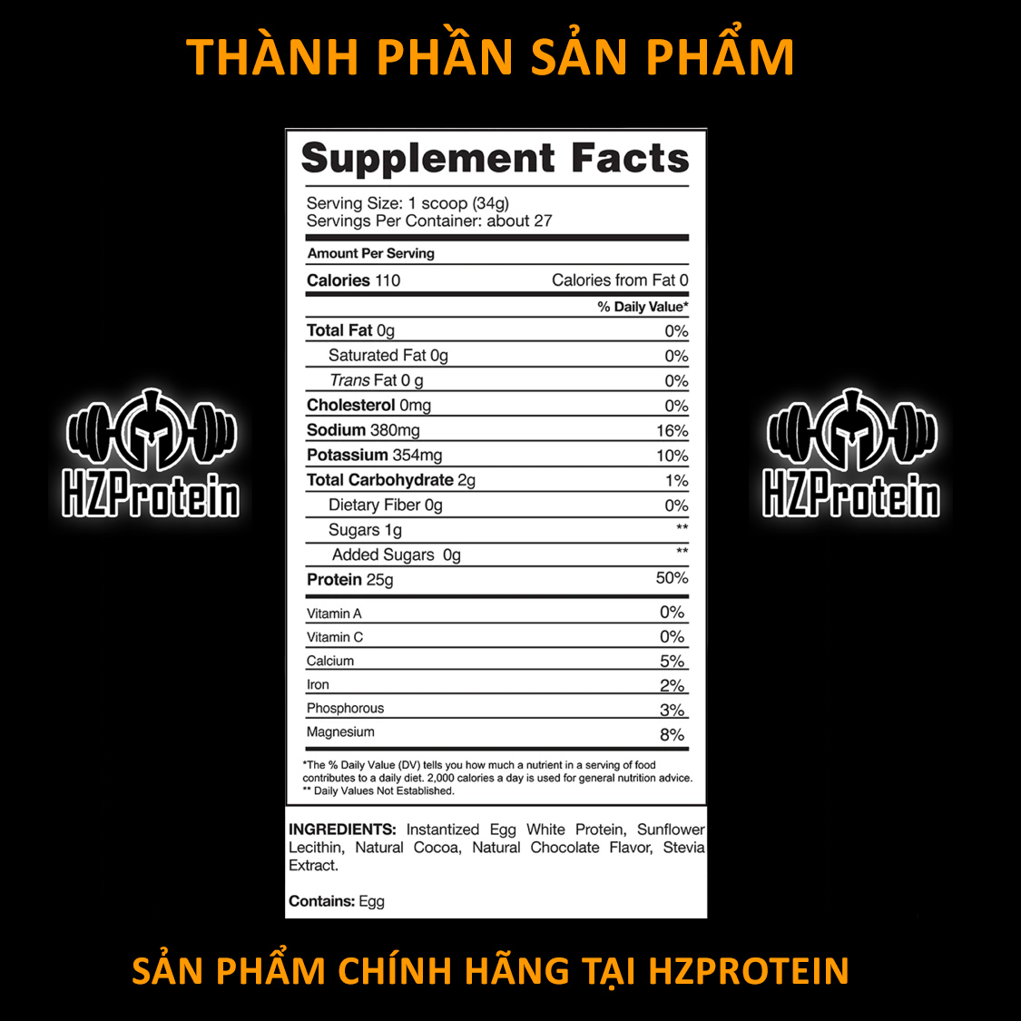 GASPARI PROVEN EGG - PROTEIN TỪ LÒNG TRẮNG TRỨNG (2 LBS)