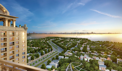 View nhìn thẳng ra hồ Tây