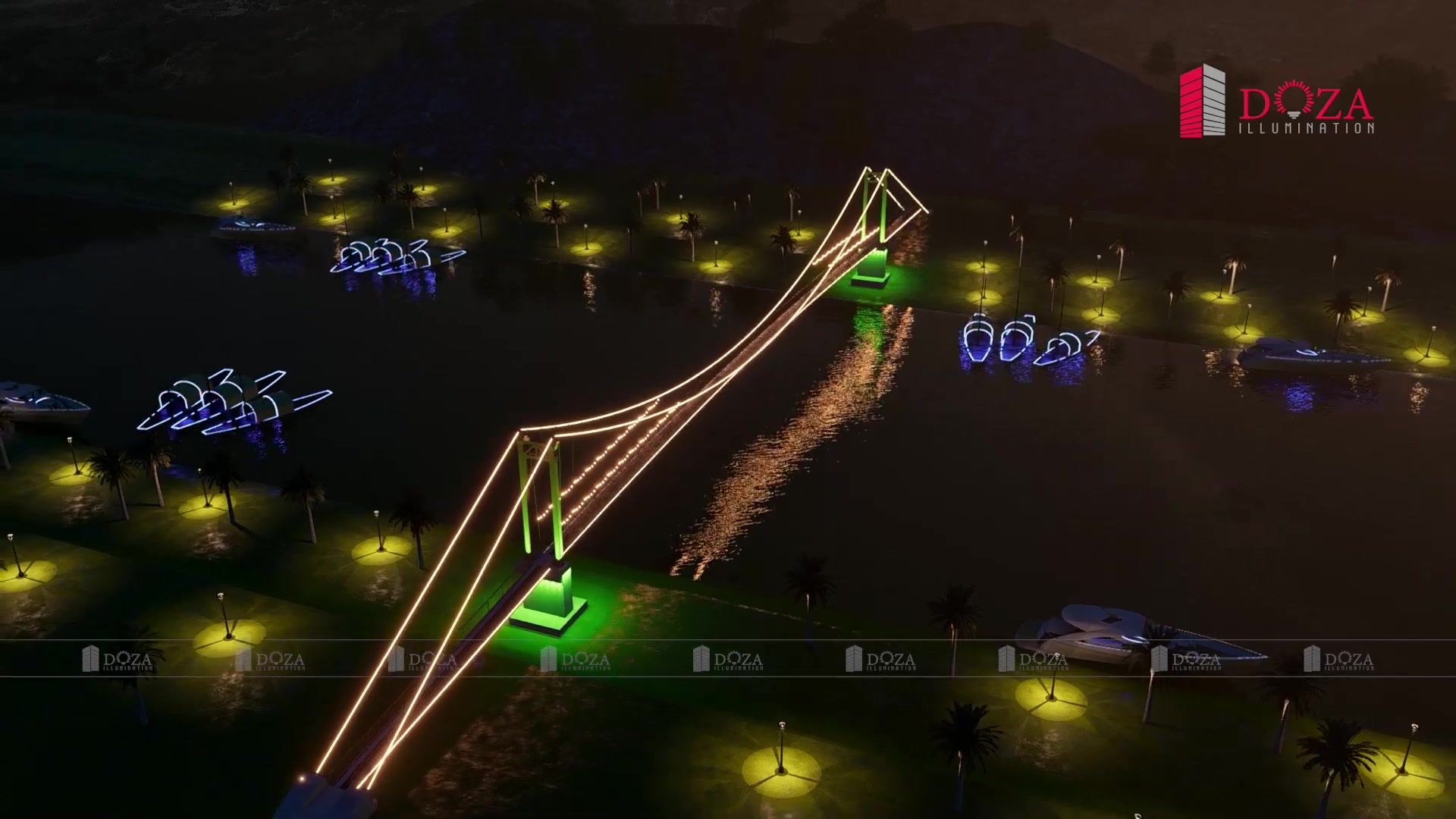 Thiết kế thi công hệ thống chiếu sáng mỹ thuật Cầu cảnh quan Tân Trào - Làng Văn hóa Du lịch và Phát huy Giá trị Di tích Lịch sử Tân Trào