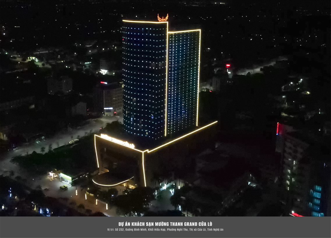 Dự án chiếu sáng mặt ngoài Mường Thanh Grand Cửa Lò