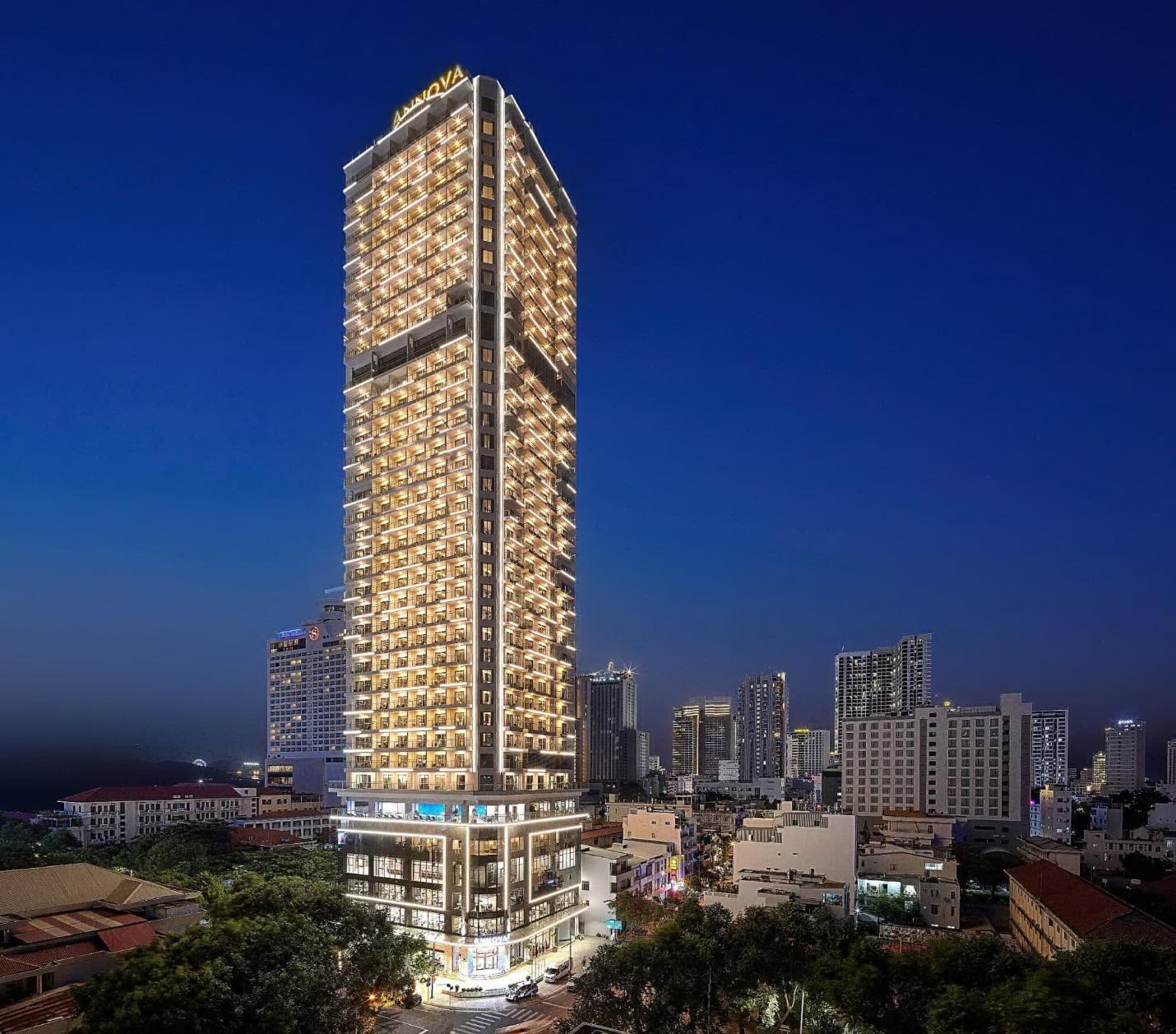 Dự án đèn chiếu sáng mặt ngoài khách sạn Hoàng An Nha Trang