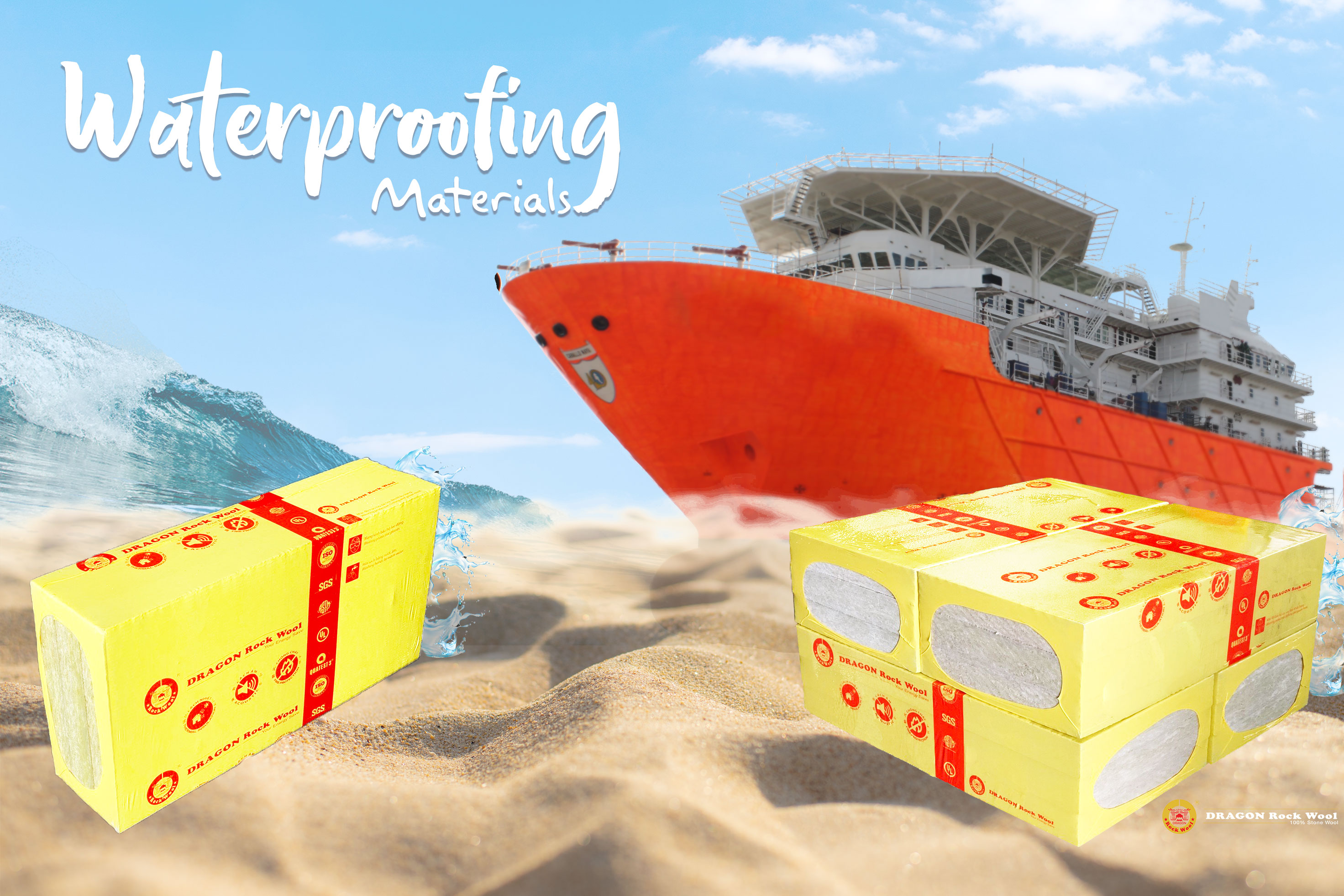 Giải pháp cho tàu biển - DRAGON Rock Wool A60 - Solution for ships