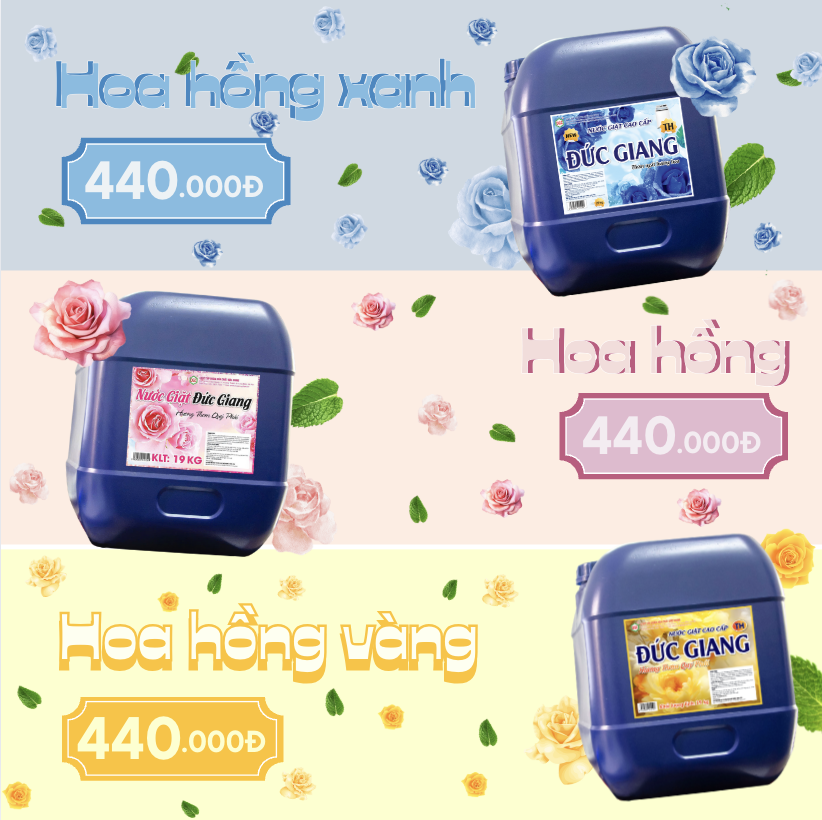 NƯỚC GIẶT ĐỨC GIANG TH CAN 19KG VỚI BA MÙI HƯƠNG THƠM MÁT