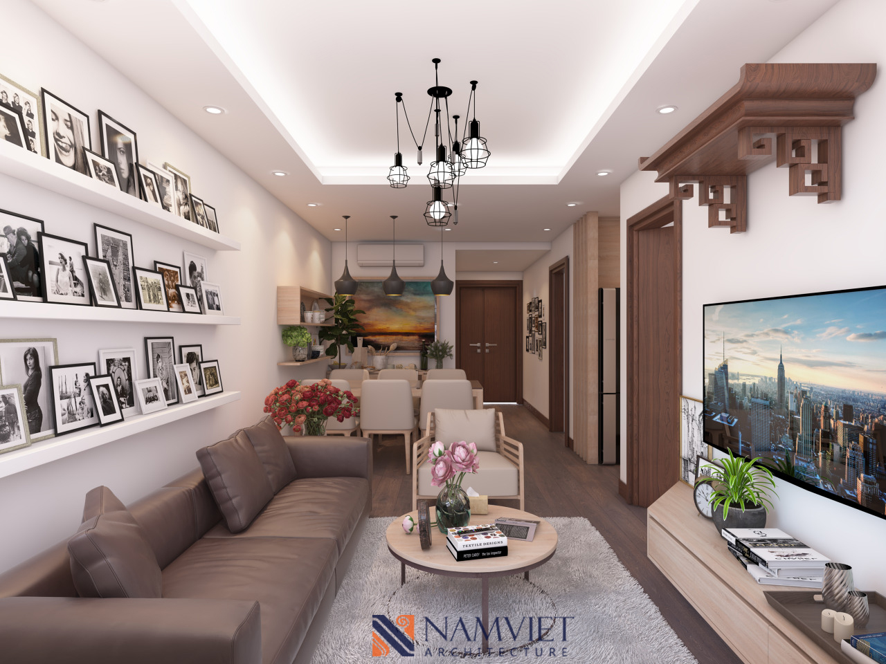 THIẾT KẾ NỘI THẤT CĂN HỘ NHỎ XINH NHÀ ANH NỘI - LĨNH NAM