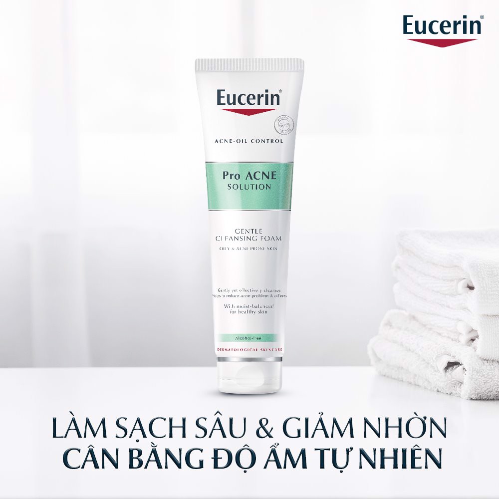 SỮA RỬA MẶT TẠO BỌT CHO DA MỤN EUCERIN PRO ACNE SOLUTION GENTLE CLEANSING FOAM