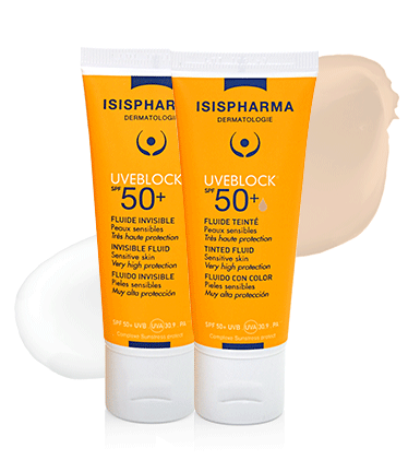 Kem chống nắng màu da, dành cho da nhạy cảm -  Isis Pharma Uveblock SPF50 Tinted Fluid 40ml
