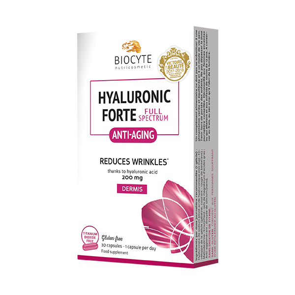 Hyaluronic Forte Full Spectrum Viên uống giúp giảm nhăn, cung cấp độ ẩm da