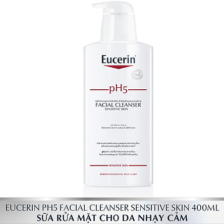Sữa Rửa Mặt Eucerin Dịu Nhẹ Cho Da Nhạy Cảm 400ml Facial Cleanser PH5 Sensitive Skin