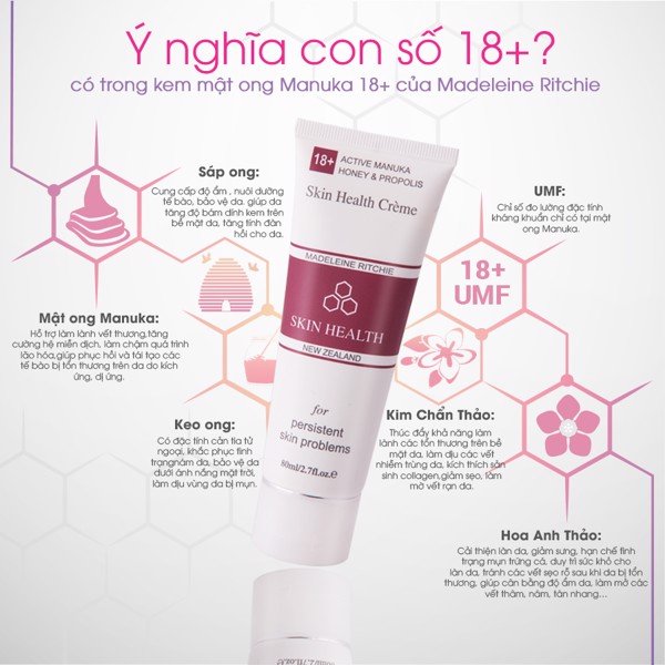 Kem Mật Ong Manuka 18+ Skin Health Crème 40ml